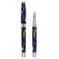 thumbnail image 3 of Xezo Urbanite I Acrylic  Brass Fountain Pen (Fine Nib) - Modern Blue, 3 of 6