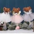thumbnail image 4 of 1PCS Christmas Plush Angel Wings Christmas Ornaments Hanging White Pink Dolls Decor for Xmas Tree/Gift/Valentine's Day/Wedding, 4 of 5