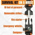 thumbnail image 6 of Paracord Survival Bracelet, Fire Starter,Loud Whistle,Degaussing Tool Card,Compass, Survive Tool Kit for Hiking, Outdoor Camping, Fishing and Hunting, 6 of 9
