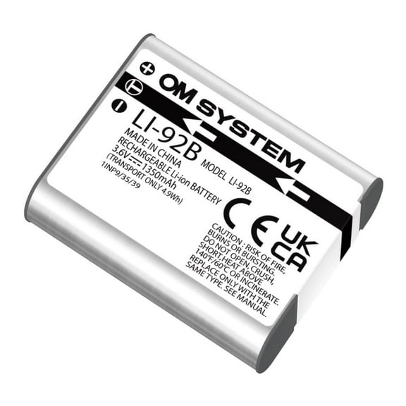 OM SYSTEM LI-92B 4.9Wh 3.6V 1350mAh Rechargeable Lithium-Ion Battery