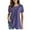 Gray-Blue, variant on Traleubie Women's Plus Size Tops Short Sleeve Lace Pleated Summer Tunic Tops of Female m-4x