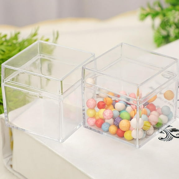 48 Pcs Clear Acrylic Boxes, 2x2x2 Inch Stackable Storage Cubes for , Gifts, Jewelry, Party Decor