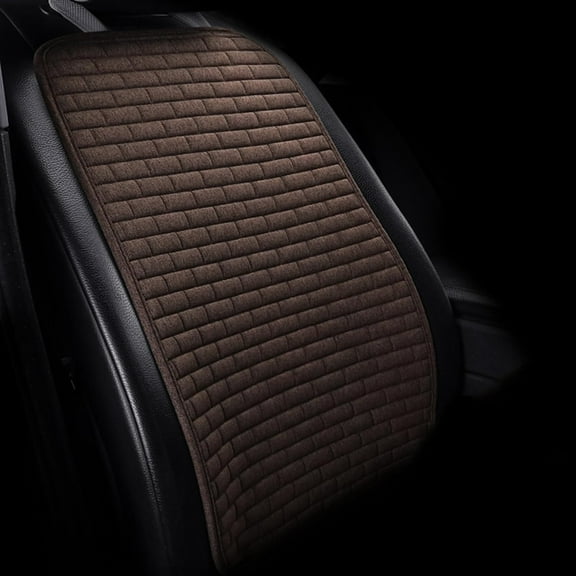 Car Seat Covers Linen Car Seat Cushion Non-Slip Bottom and Fixed Design Universal Front Seat Covers BreathableSeat Protector Fit for 90% Vehicles,Brown