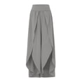 thumbnail image 3 of Pantalones Pantalones de playa para mujer Pantalones de verano de estilo casual Traje diario de ajuste holgado (Gris M) Kuymtek Gris T M para Mujer, 3 of 7