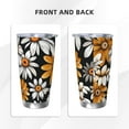 thumbnail image 3 of Fotbe Yellow White Daisy Pattern Pattern 20 oz Tumbler Stainless Steel Vacuum Insulated Coffee Ice Cup Double Wall Travel Flask Leak-proof Coffee Cup-Without Straw, 3 of 8