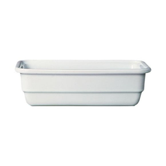 Emile Henry White One Third Size Ceramic Insert Food Pan, 12.5 x 6.75 x 4 in