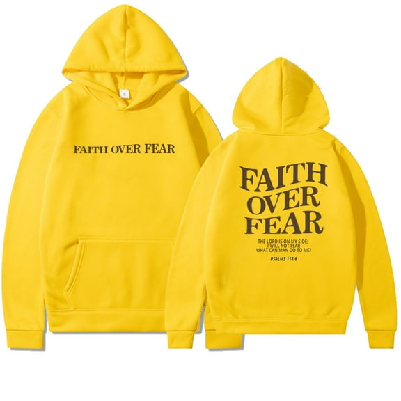 Faith Over Fear Christian Hoodie – Unisex Bible Verse Sweatshirt | Trendy Jesus Hoodie with Inspirational Message
