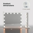 thumbnail image 3 of Costway Vanity Mirror with Lights 14 LED Bulbs 3 Color Lighting Modes for Bedroom Hollywood, 3 of 9