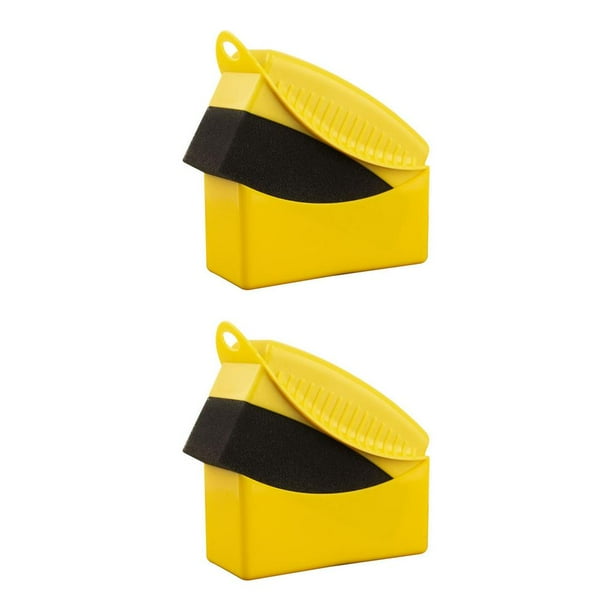 Riwesomey Cepillo para neumáticos de automóviles Cepillos para ruedas Eliminación de polvo Antideslizante Lavador de universal Herramienta de Amarillo 2piezas Riwesomey CBP295004