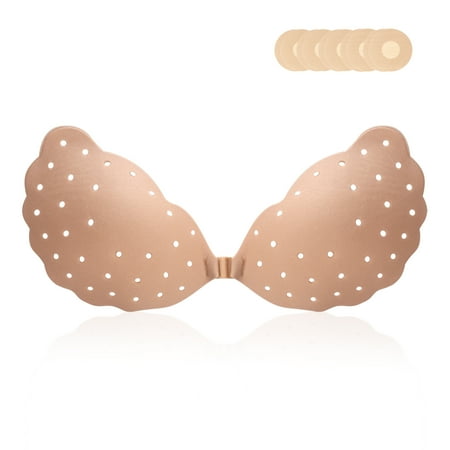 Nimiah Sticky Bras  Breathable Push Up Adhesive Invisible Bra Backless Strapless Bra for Women