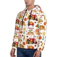 thumbnail image 3 of Naloa Fall Farm Pumpkin Men's Casual Hooded Collar Drawstring Hoodies Pullover Sweatshirts Casual Long Sleeve Shirts-X-Large, 3 of 7