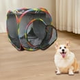 thumbnail image 4 of Modern Geometric Cat Breathable Mesh Pet Cube Comfortable Indoor Cats And Small Dogs Durable Steel Frame, 4 of 7