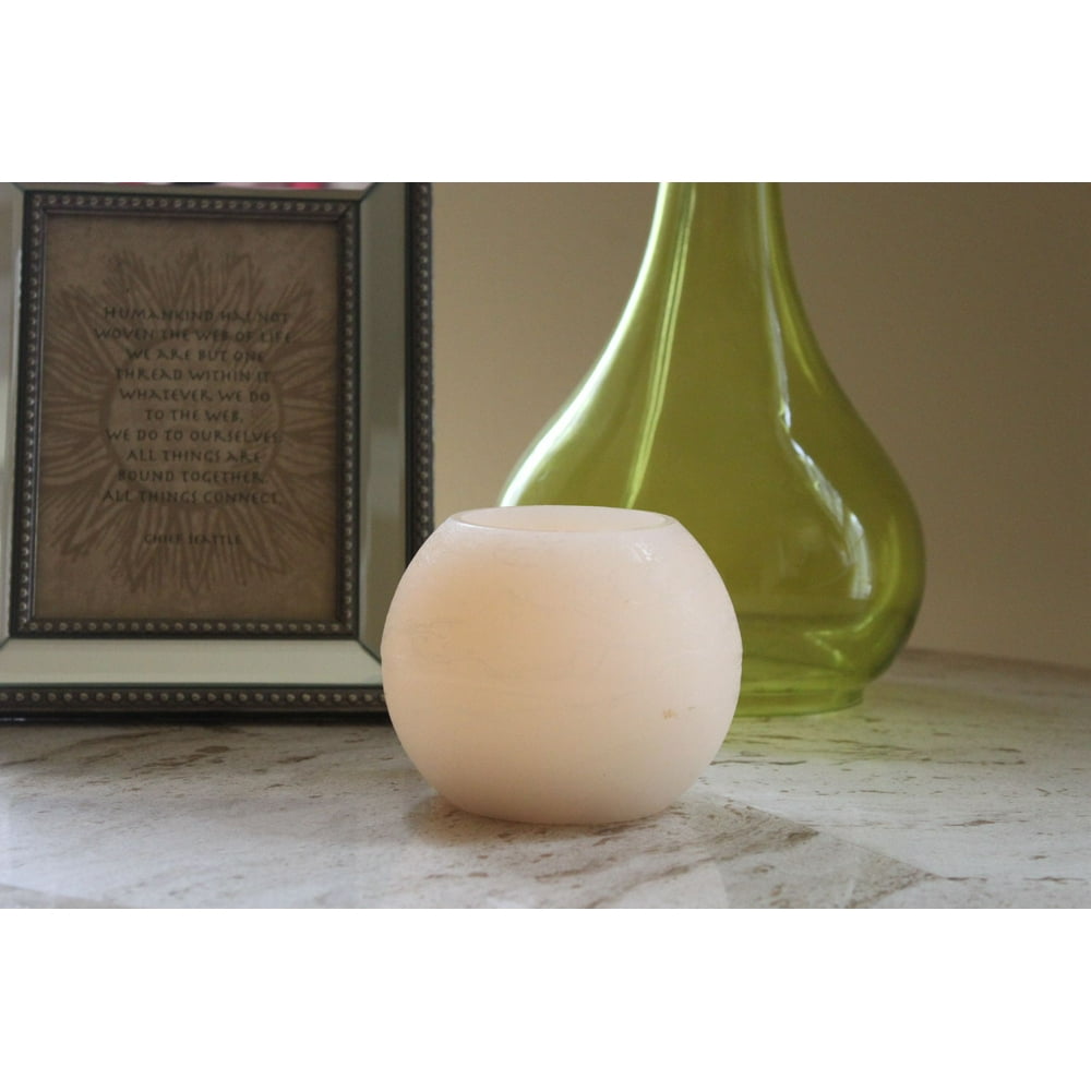 EcoGecko 5 Inch Wax Sphere LED Flameless Candle with 5 Hour Timer
