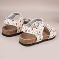thumbnail image 7 of LYHaoo Girls Sandals Summer Girls' Large Sized Casual Printed Fresh Heart Shaped Pattern Flat Sandals Durable And Trendy Shoes Sizes 12.5 Big Kid(7.5-8 Years), 7 of 7