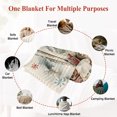 thumbnail image 6 of Christmas Throw Blanket, Flannel Fleece Blanket with Striped Design for Couch, Train Xmas Tree Snowflake Balls Soft Breathable All Season Plush Blankets for Sofa Office Chair 30"x40", 6 of 9