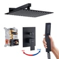 thumbnail image 6 of Cobbe Shower Set,10-inch Rainfall Shower Head with Handheld Sprayer,Shower system for Bathroom Rough-in Valve Body and Trim Included, Matte Black, 6 of 12