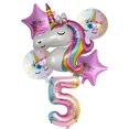 thumbnail image 5 of Globos de unicornio para fiesta de primer cumpleaños, decoraciones para niños, globos inflables de helio para baby shower, primer número, año nuevo 2023, 5 of 5