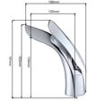 thumbnail image 3 of BUYISI Bathroom Sink Mixer Tap With Stylish Willow Leaf Shape And Easy Install Silver, 3 of 5