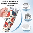 thumbnail image 3 of 40zo Ice Bar Cup With Handle Double Insulation Large Capacity Rust Prevention For Daily Travel And Other Scenes Independence Day Theme Star (2), 3 of 8