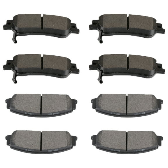 SCITOO Ceramic Front Rear Disc Brake Pad Set fit for 2005-2006 Saab 9-2X, 2004-2008 for Subaru Forester, 2003-2007 for Subaru Impreza