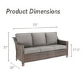 thumbnail image 5 of POCASSY Wicker Outdoor Couch, Brown Wicker Sofa Outdoor Furniture with All Weather Rattan and Olefin Cushion for Balcony, Backyard, Porch, Brown/Gray, 5 of 8