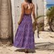thumbnail image 4 of Puntoco Vestidos Mujer Elegantes Mujeres Casual Estilo de Vacaciones Bohemio Color Sólido Suelto Sin Mangas V-Cuello Camisola Vestido, 4 of 9