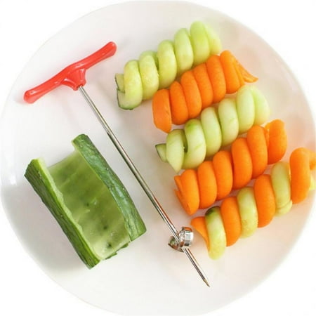 

PIYU Potato Spiral Knife Manual Roller French Fry Cutter Making Twist Shredder Grater Vegetables Easy Spiral Screw Slicer Cutter