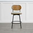 thumbnail image 5 of CHITA Swivel Counter Bar Stool with Metal Legs Set of 2, 5 of 10