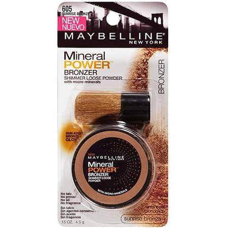 Maybelline New York Mineral Power Bronzer, 605 Sunrise Bronze, 0.15 Oz.