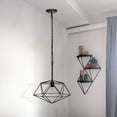 thumbnail image 5 of Lalia Home 1 Light 16" Modern Metal Wire Paragon Hanging Ceiling Pendant Fixture, Black, 5 of 8