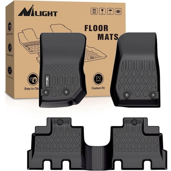 Nilight TPE Floor Mats for Jeep Wrangler JK Unlimited 4 Doors 2013 2014 2015 2016 2017 2018 (Not for JL&4XE),All Weather Custom Fit Heavy Duty Floor Liners