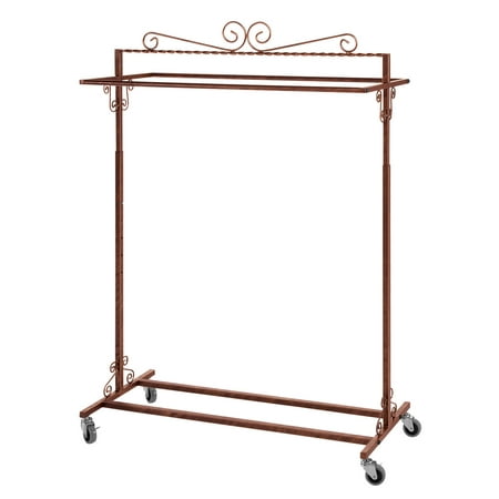 Cobblestone Mold - Boutique Cobblestone Double-Rail Rolling Clothing Rack