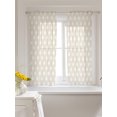 thumbnail image 3 of Beige White Polka Dots Tier Curtains 45 Inch Length,Sheer Curtains for Bedroom Living Room Window Modern Abstract Art Rustic Rod Pocket Drapes Kitchen Curtains Small Half Window 27.5"x45" 2 Panels, 3 of 7