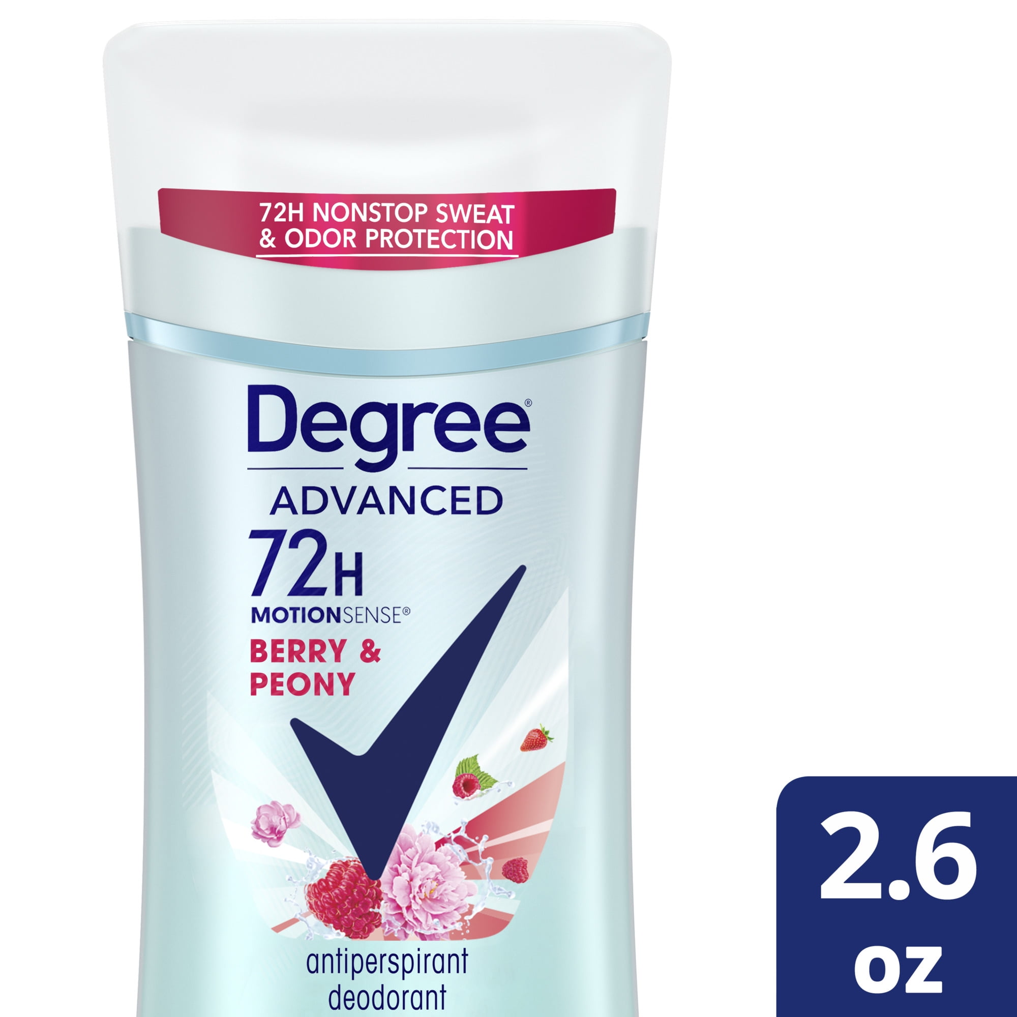 Degree Advanced 72H Motionsense Berry & Peony Antiperspirant Deodorant, 2.6 oz