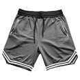 thumbnail image 3 of vdgthytj Mens Basketball Shorts Breathable Quick Dry Drawstring Waist Striped Running Athletic Shorts with Zip Pockets, 3 of 5