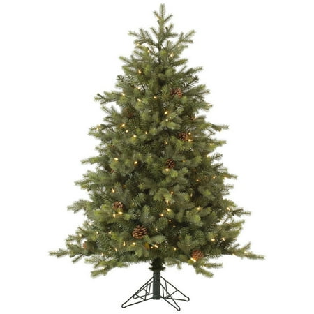 - Vickerman Pre-Lit 6' Rocky Mountain Fir Artificial Christmas Tree with EZ Plug, Dura-Lit, Clear Lights
