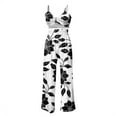 thumbnail image 3 of 2 Piece Boho Vacation Outfits Sets for Women Casual Graphic Sleeveless Camis Tops Loose Wide Leg Elastic Waist Pants, 3 of 4
