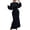 Black, variant on Women Long Dress Embroidered Stand Collar Stretch Slim Maxi Gown Female Autumn Party Sheath Dresses Dark Purple M