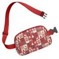 thumbnail image 3 of Red Christmas Patchwork Pattern Cute Fanny Packs for Women,Travel Waterproof Crossbody Fanny Bags Waist Purse for Women Anti Theft Adjustable Strap for Running Travel Cycling, 3 of 6