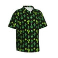 thumbnail image 2 of Cactus Black Hawaiian Shirts For Men, Summer Short-Sleeve Relaxed-Fit Button-Down Shirts X-Large, 2 of 9
