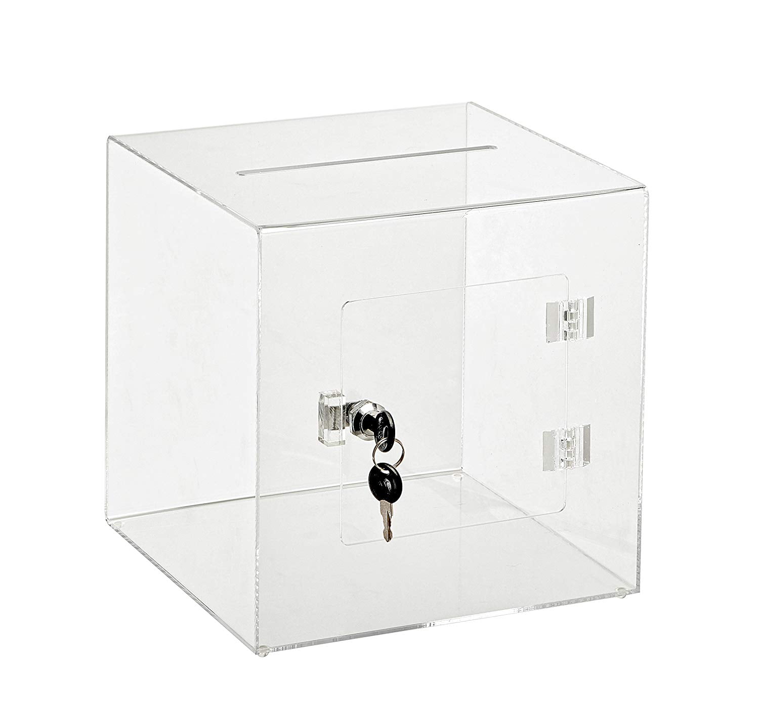 AdirOffice 637023, 10'' x 10'' Acrylic Ballot Box Donation Box with