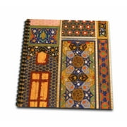 3dRose Arabian style multicolor abstract pattern colorful Turkish Moroccan Islamic Islam Muslim vintage art - Mini Notepad, 4 by 4-inch