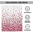 thumbnail image 4 of Happy Valentine''s Day Shower Curtain Falling Heart Mother''s Day Romantic Shower Curtain for Bathroom Bathtubs Decor Easy Care Washable Durable Polyester Fabric 72"x72", 4 of 5