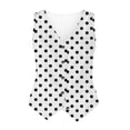 thumbnail image 5 of TARIENDY Womens V Neck Tank Tops Button Down Sleeveless Shirts polka dot Vest Tops Fashion Clothes Summer Casual Outfits White*1 XXL, 5 of 6