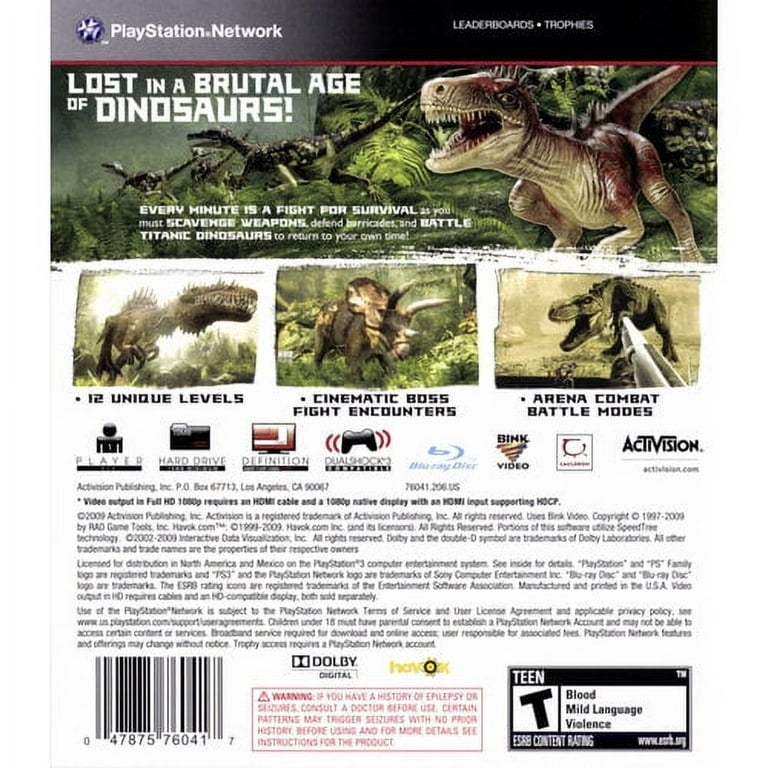 træt Rundt om logo Playstation 3 - Jurassic The Hunted - Walmart.com