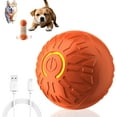 thumbnail image 3 of Orange USB-Rechargeable Smart Vibrating Bouncing Ball for Small Dogs & Cats - 2.1 Inch Interactive Pet Toy with Automatic Rolling/Shaking Modes, Bite-Resistant TPR Material, Relieves Boredom &, 3 of 6