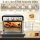 thumbnail image 3 of Horno freidora de aire Moss & Stone, horno tostador 6 en 1 de 23 cuartos, horno tostador Airfryer para asar, hornear, asar, accesorios de acero inoxidable incluidos, encimera de horno de convección ne, 3 of 5