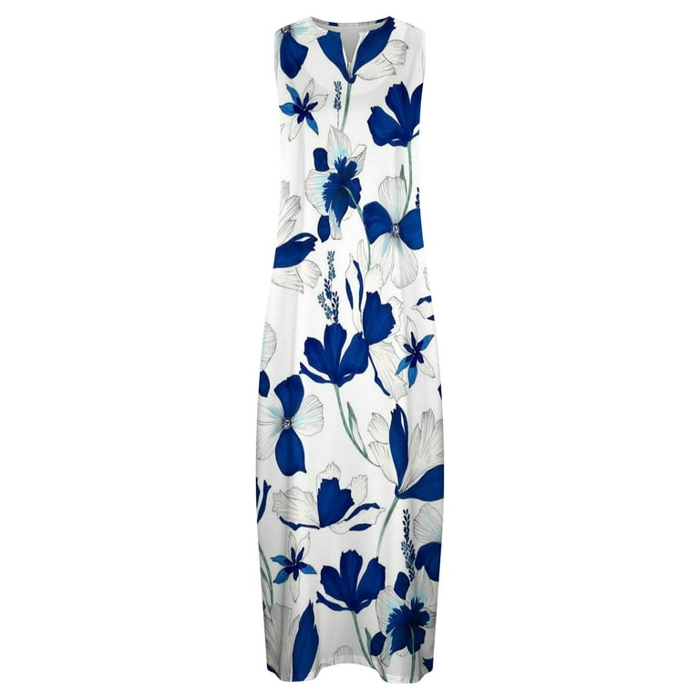 Summer Dresses for Women 2023, Womens Casual Loose Maxi Sundress Long  Dresses Sleeveless Summer Beach Dress with Pockets # Todays Daily Deals Of  The Day Prime Today Only Deals Under 25 Dollars 