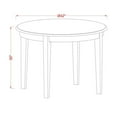 thumbnail image 5 of Atlin Designs 5-piece Dining Set with Fabric Chairs in Linen White, 5 of 6