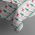thumbnail image 4 of White Christmas Deer and Tree Pattern Rectangle Tablecloth 60"x102",Waterproof Polyester Rectangle Table Cloth, Wipeable Spillproof Polyester Tablecloth for Dining, Camping, Indoor and Outdoor, 4 of 6